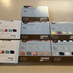 Creative Memories storybook photo mats and journaling boxes